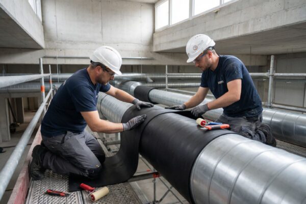 Czy maty kauczukowe nadają się do wygłuszania kanałów wentylacyjnych? Porady Izolacja ABM