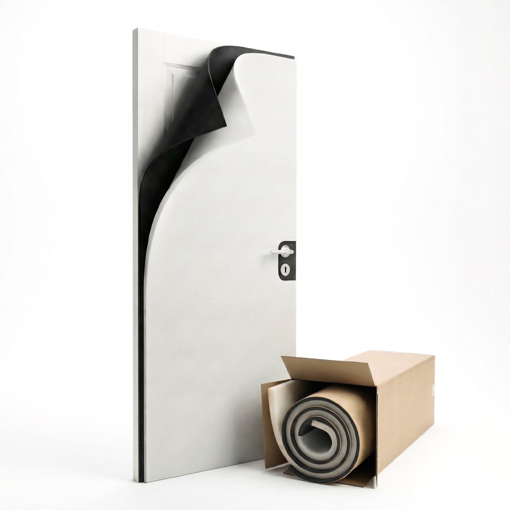 Zestaw materiałów do wygłuszania drzwi pokojowych, 2×2m2, Biały Izolacja ABM Zestaw materiałów do wygłuszania drzwi pokojowych, 2×2m2, Biały Zestawy Izolacja ABM